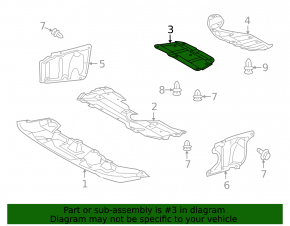 Rear engine guard for Toyota Prius 30 10-15