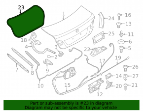BMW 5 F10 11-16 Trunk Lid Seal