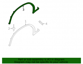 Front left fender arch trim for BMW X3 G01 18-24