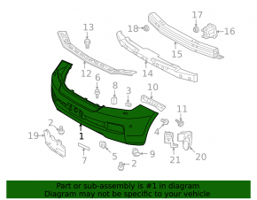 Bare front bumper for Toyota Land Cruiser 2008-2015 (pre-restored)