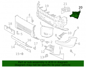Right front bumper mount, inner frame, Toyota Land Cruiser 24-26