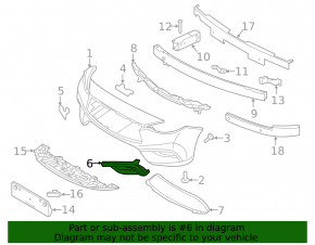 Front bumper grille left Infiniti QX30 17- AWD for parking sensors