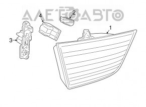 BMW X3 F25 11-17 left inner tailgate light for halogen headlights