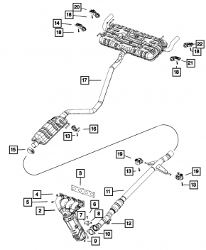 Muffler bracket front left Chrysler 200 15-17 rear