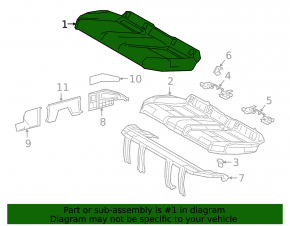 Rear seats, 2nd row, Lexus ES 23-25, black leather