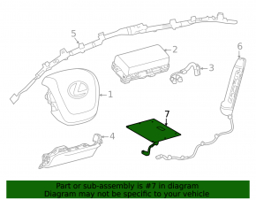 Airbag seat lower right Toyota Venza 21- under ventilation, rusty