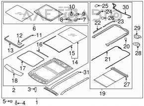 Sunroof Assembly Kia Soul 14-15