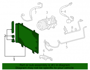 Air conditioner radiator condenser Lexus GS450h 06-11