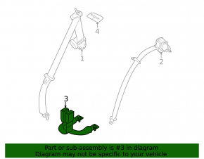 Rear right seat belt latches Nissan Kicks 18-24