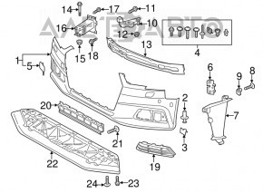 Front bumper air duct left Audi A4 B9 17
