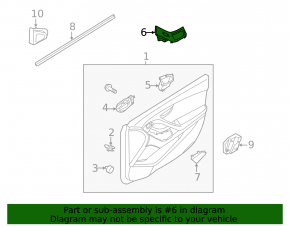 Front right window lift control Hyundai Elantra UD 11-13 gray
