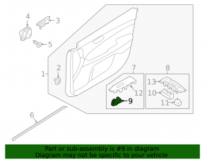 Front right window lift control Kia Forte 19-24