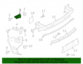 Rear bumper mount, left wing, Porsche Cayenne 19-23