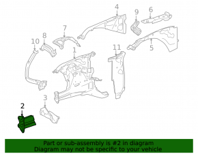 Left front bumper reinforcement fang for Mercedes W221
