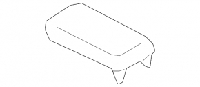 Central console armrest Mazda 3 19-22 leather black, Japan built
