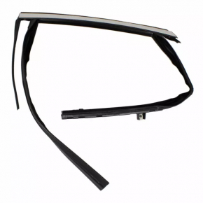 Upper rear door molding left Lincoln MKZ 13-16 chrome with glass seal