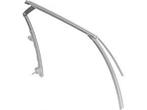 Upper rear door molding left Lincoln MKZ 13-16 chrome with glass seal