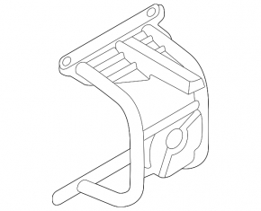 Spare wheel bracket on the tailgate of Ford Ecosport 18-22