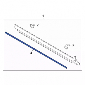 Right door sill seal for Ford Escape MK4 20-26