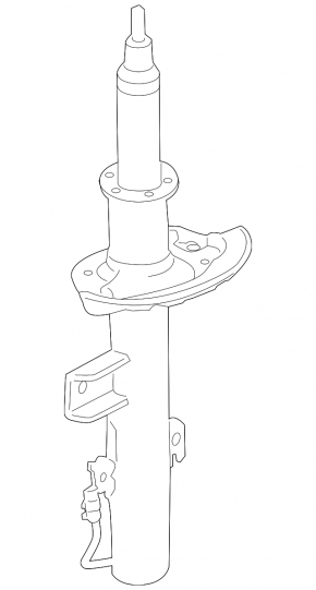 Rear right shock absorber for Land Rover Range Rover Evoque 12-18 with adaptive suspension