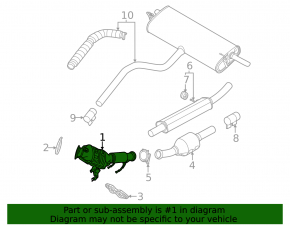 Intake pipe with catalytic converter Ford Bronco Sport 21-25 1.5T