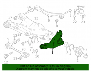 Rear left axle Jaguar F-Pace X761 17-21