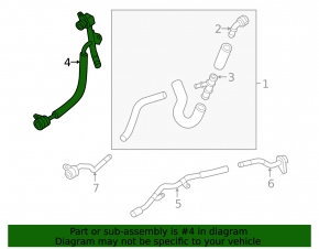 Audi Q3 83A 19-25 2.0T Turbocharger Coolant Pipe Intake