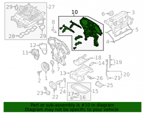 Infiniti G25 G35 G37 4d 06-14 Inner Engine Front Cover
