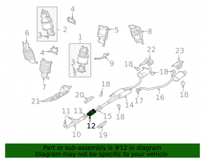 Front catalytic converter for Acura MDX 2007-2009