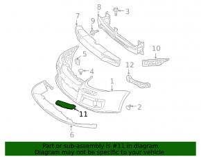 Front bumper grille cover right VW Jetta 05-10 without chrome molding