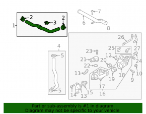 Upper cooling hose Hyundai Azera 12-17 3.3