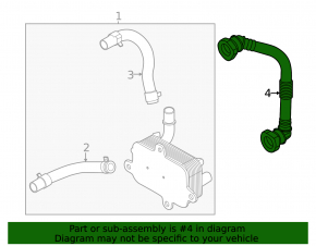 Cooling system hose for the rear engine cooler Kia EV6 22-24