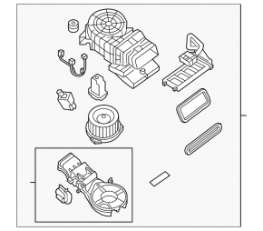 Heater assembly, row 2, Nissan Pathfinder 13-20