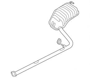 Kia Optima 11-16 hybrid rear muffler with barrel
