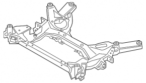 Front subframe for BMW 3 Series G20 19-24 RWD, aluminum