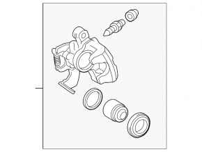 Rear right caliper Toyota Prius 50 16 - rusty