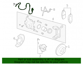 Front left ABS sensor for Infiniti G25 G37 4D 06-07