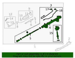 Infiniti M37 Q70 11-19 Power Steering Rack, RWD, without tie rods