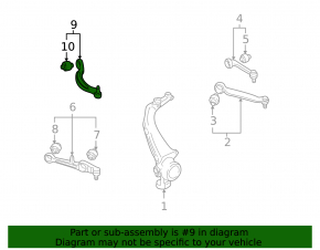 Lower control arm, front right, rear, Audi A6 04-11