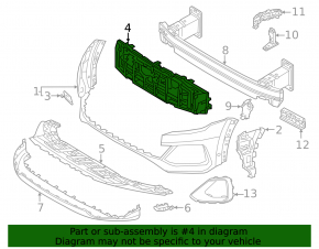 Radiator grille frame grill Audi Q8 24-26 S-line