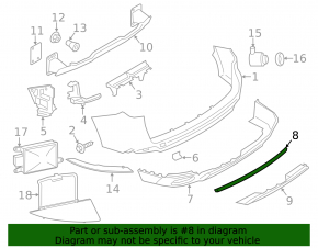 BMW X5 F15 14-18 Pure Excellence Chrome Rear Bumper Molding