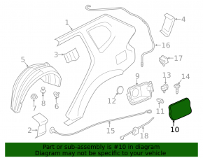 Fuel filler flap BMW X3 F25 11-17