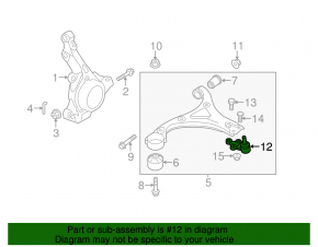Ball joint front arm left Hyundai Sonata 11-15 CTR