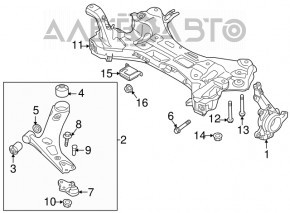 Ball joint front arm left Hyundai Sonata 11-15 CTR