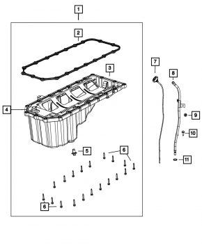 Oil pan Dodge Durango 11-13 5.7