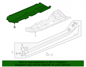 Right underbody protection for Honda Civic XI FE/FL 22-24 2.0