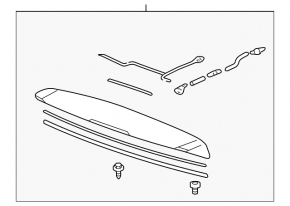 Acura MDX 07-08 Trunk Door Spoiler Mount Break