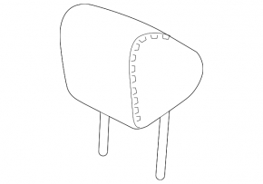 Front left headrest for Honda Insight 19-22, black, fabric, cleanable