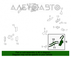 Rear right door lock Hyundai Azera 12-17
