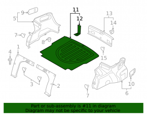 Trunk floor Hyundai Elantra AD 19-20 black